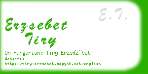 erzsebet tiry business card